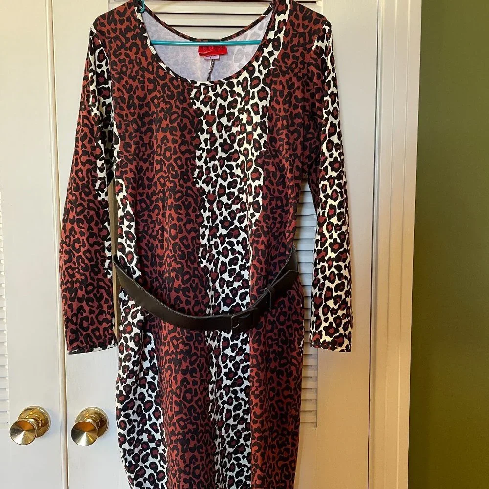 Deadly Dames Leopard Hotrod Honey Dress XL - Picture 4 of 5